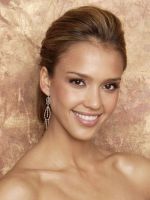 Jessica Alba in black dress
