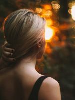 Girl Looking Sunset