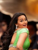 Sonakshi in green saree