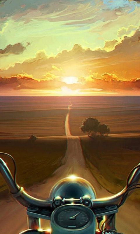 Bike ride to horizon