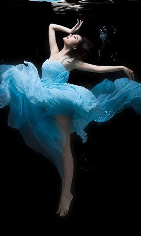 Blue flowy frock