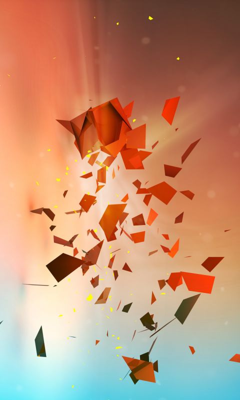shreddings in the air (orange)