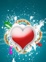 Funky Heart Abstract    X