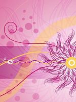 Pink Abstract Flower    X