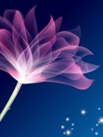Purple Flowers Abstract    X