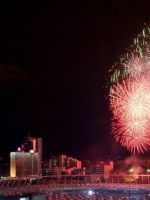Night Soccer Fireworks Olympics Stadium Olympics      X