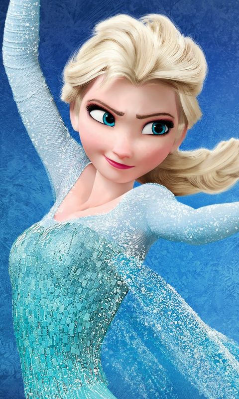 Elsa Frozen Cartoon Mobile Wallpaper     X