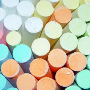 Multi Colored Abstract Chalk Randomly Set