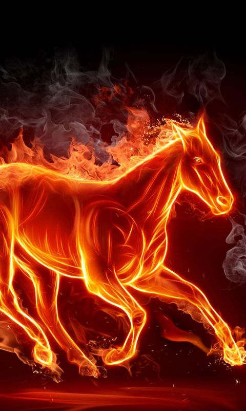 Beautiful Abstract Fire Horse Fantasy LG G  HD Wallpaper