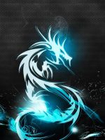 Wallpaper Full Hd      X      Smartphone Dragon Blue Abstract