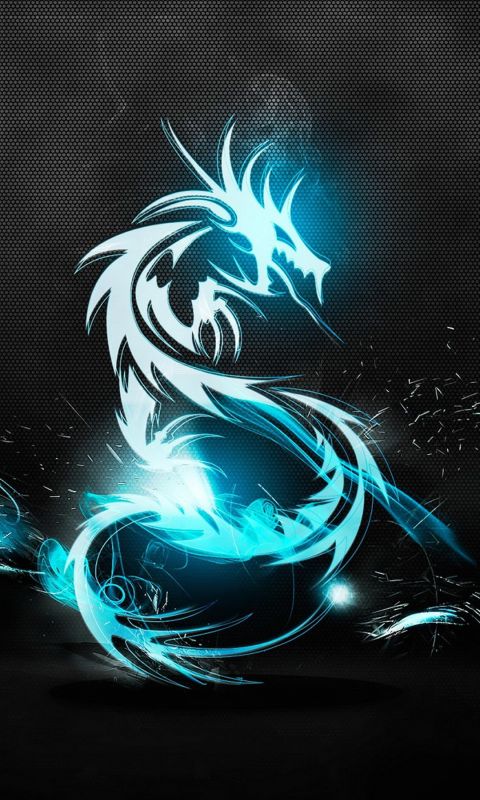 Wallpaper Full Hd      X      Smartphone Dragon Blue Abstract