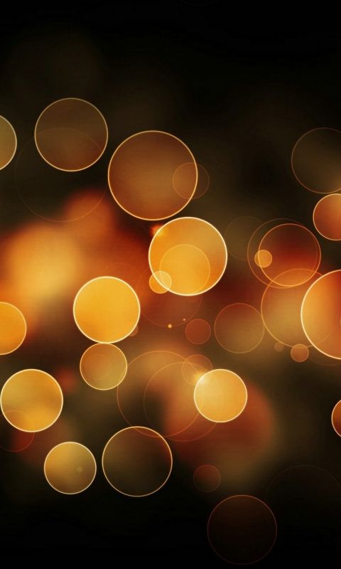 Orange Cirlces Abstract Mobile Wallpaper     X