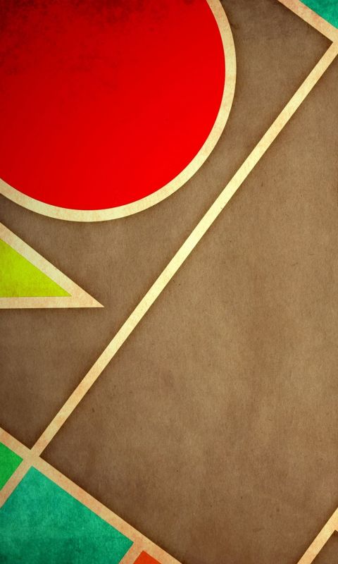 Pastel Shapes Abstract Mobile Wallpaper     X