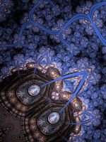 Blue And Brown Fractal Design Abstract Samsung Galaxy S  Wallpapers