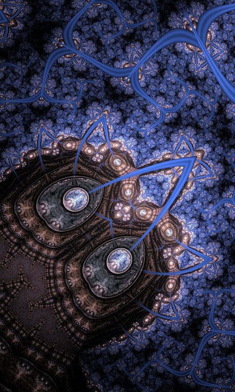 Blue And Brown Fractal Design Abstract Samsung Galaxy S  Wallpapers