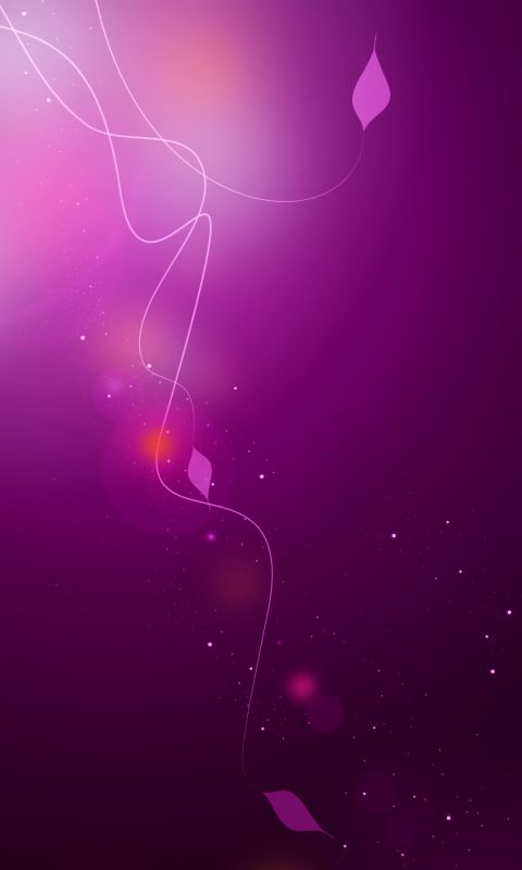 Purple Abstract Floral   Pink Violet Purple Leaves Lines