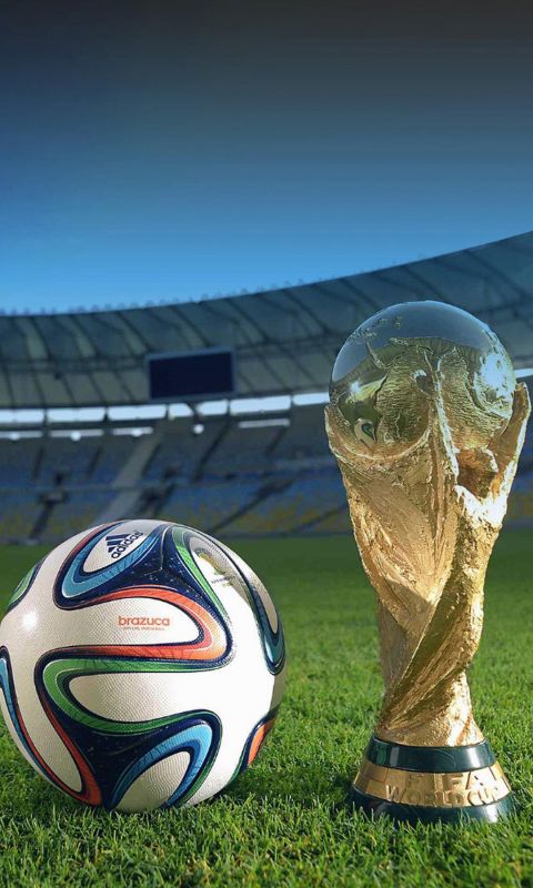 Free Download Wallpaper For Android     X     Sports World Cup      Brazil Trophy And Brazuca Ball