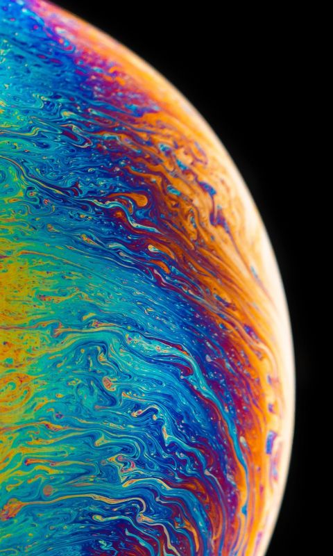 multicolored planet fluid painting wallpaper