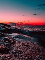 body of water during sunset wallpaper