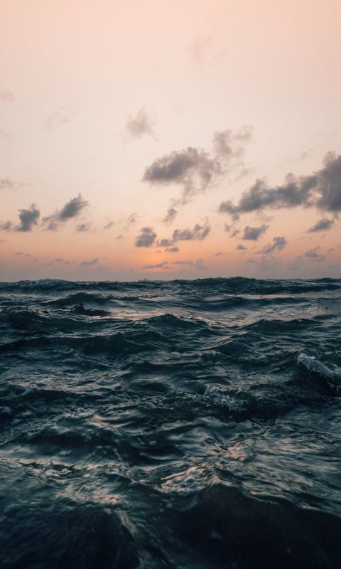sea under cloudy sky in nature photography wallpaper