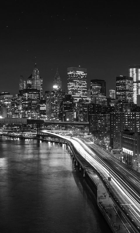Night city view lights wallpaper