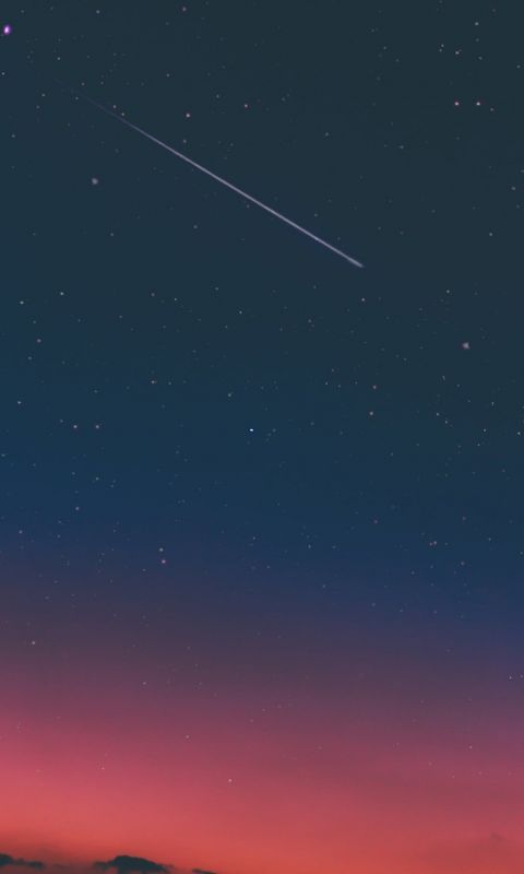 shooting star in night sky wallpaper