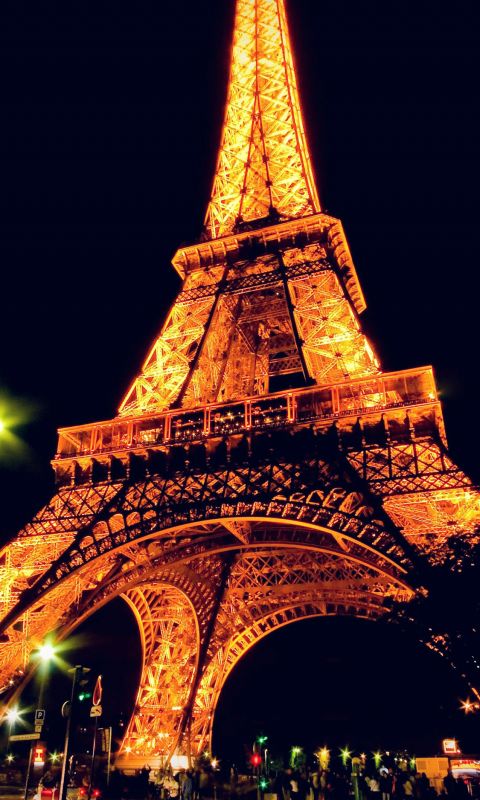 Eiffel Tower Paris Night Art Illustration wallpaper