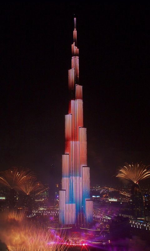 Dubai 2018 city night wallpaper