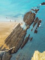 aerial view photography of ocean wallpaper