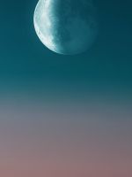 full moon during day wallpaper