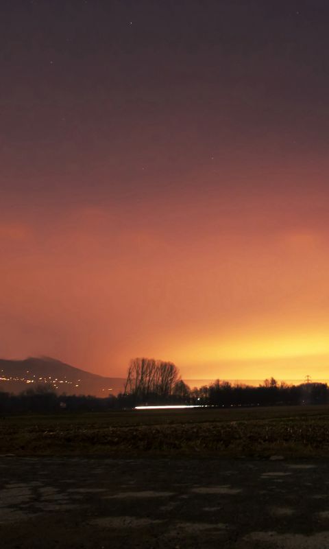 Dawn Nature Sky Sunset Mountain Red Dark wallpaper