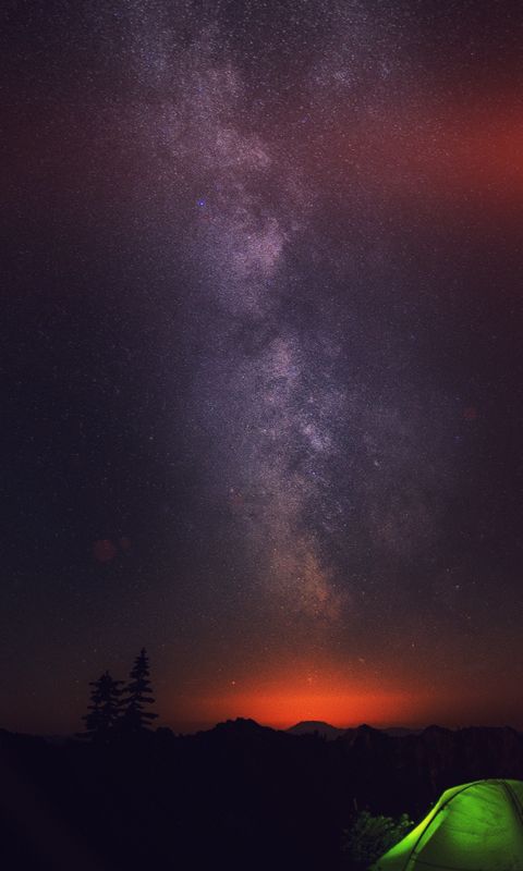 Camping night star wallpaper
