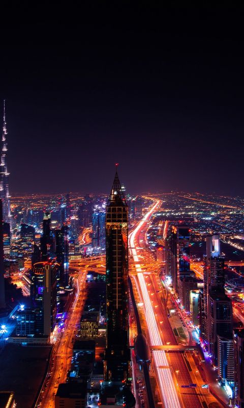 City night light car dark wallpaper