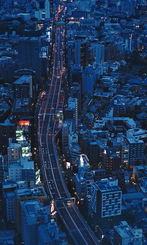 aerial photo of city wallpaper