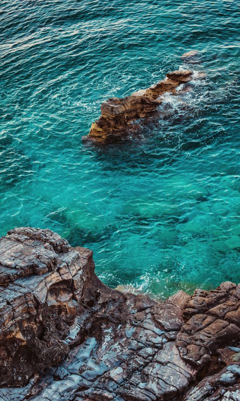 birds eye photography of rock formation wallpaper