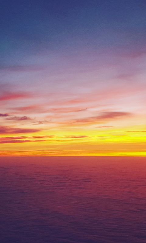 Sea Ocean Skyline Sunset Sky Nature wallpaper