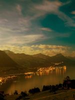 Village night light wallpaper