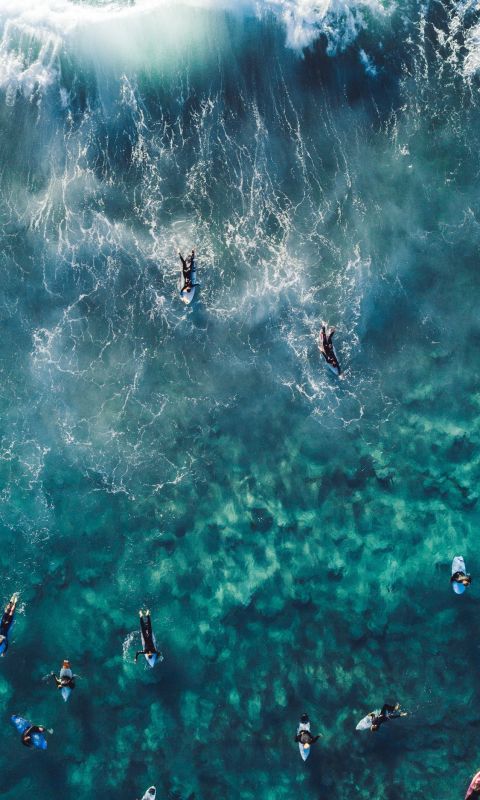 people on body of water wallpaper