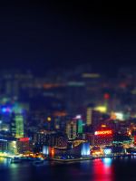 Hongkong city night wallpaper