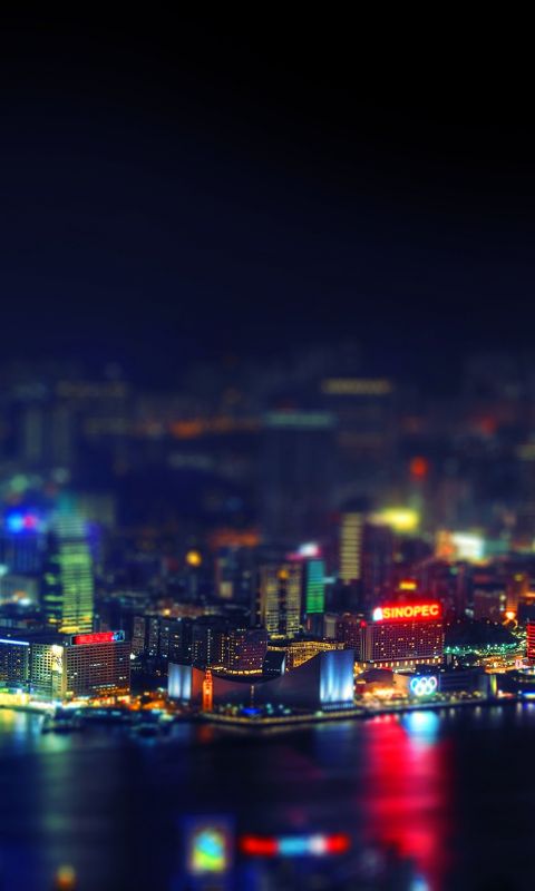 Hongkong city night wallpaper