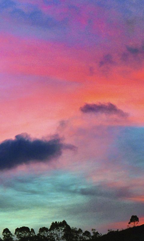 Sky rainbow cloud sunset wallpaper