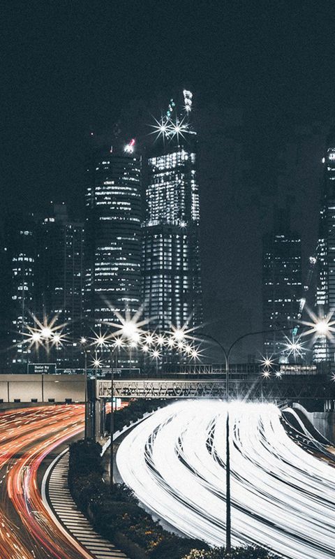 City Car Night View Dark Nature wallpaper