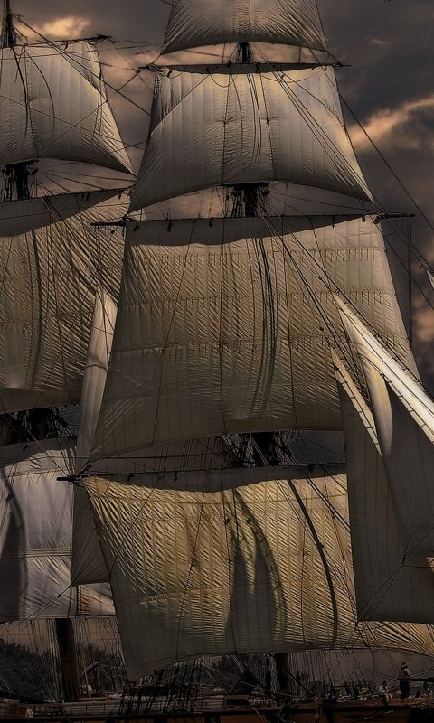 Great Ship Sea Cruise Water Fall Nature wallpaper