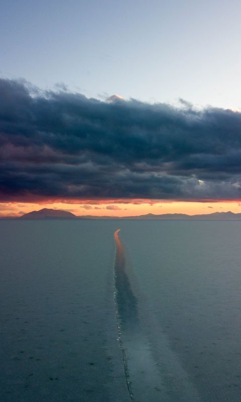 ocean during sunset wallpaper