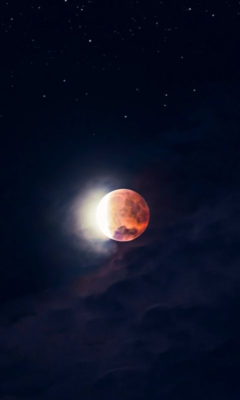 lunar eclipse digital wallpaper wallpaper