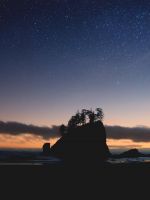 silhouette of island wallpaper