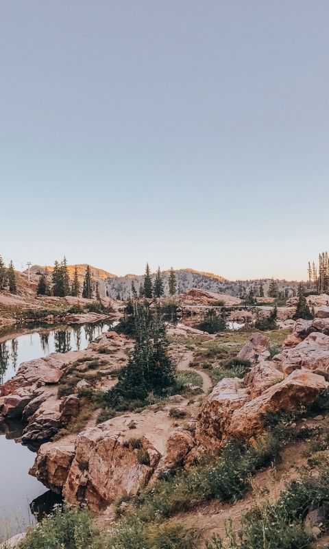 river and rocks wallpaper