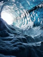 icy cave wallpaper
