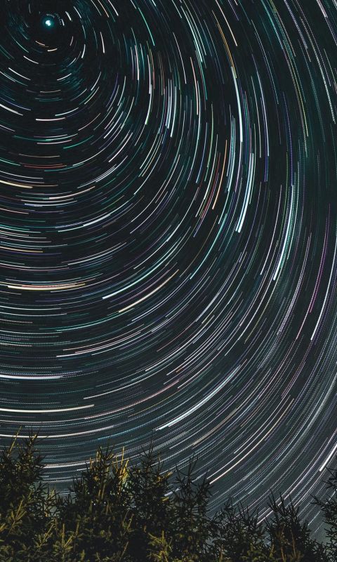 time lapse photography of shooting stars wallpaper