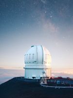white dome building under blue sky during night ti... wallpaper